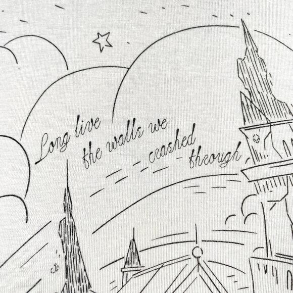 Taylor Swift Speak Now Babydoll Tee Kingdom Lights Castle Dragons Cream Size XS - Picture 4 of 12